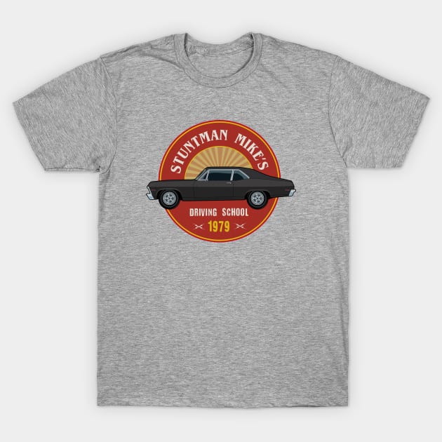 Stuntman Mike's Driving School T-Shirt by SunsetSurf